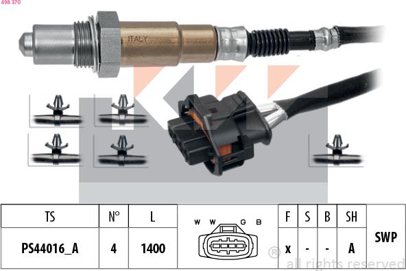 KW 498 370 - Lambda zonde autospares.lv