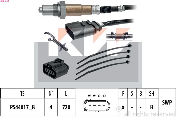 KW 498 248 - Lambda zonde autospares.lv