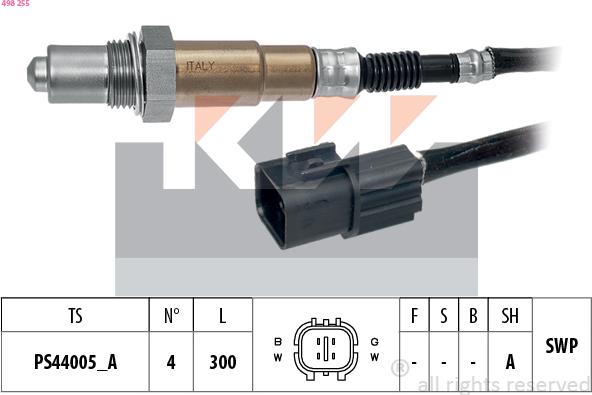 KW 498 255 - Lambda zonde autospares.lv