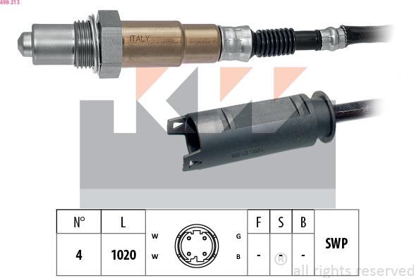 KW 498 213 - Lambda Sensor www.autospares.lv