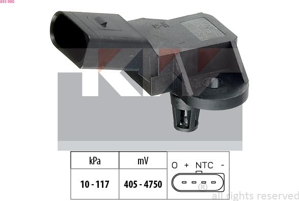 KW 493 090 - Air Pressure Sensor, height adaptation www.autospares.lv