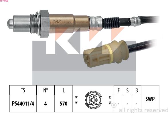 KW 497 969 - Lambda zonde www.autospares.lv