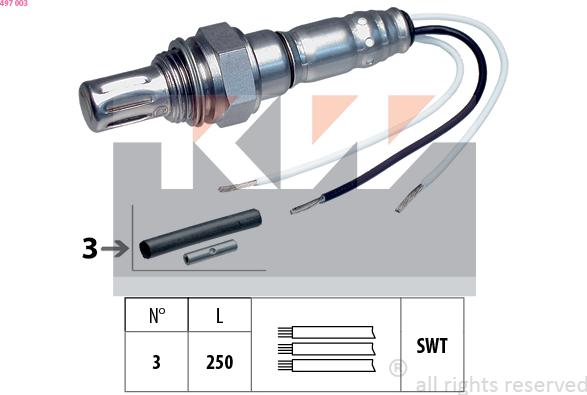 KW 497 003 - Lambda zonde autospares.lv