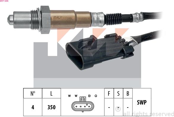 KW 497 336 - Lambda zonde autospares.lv