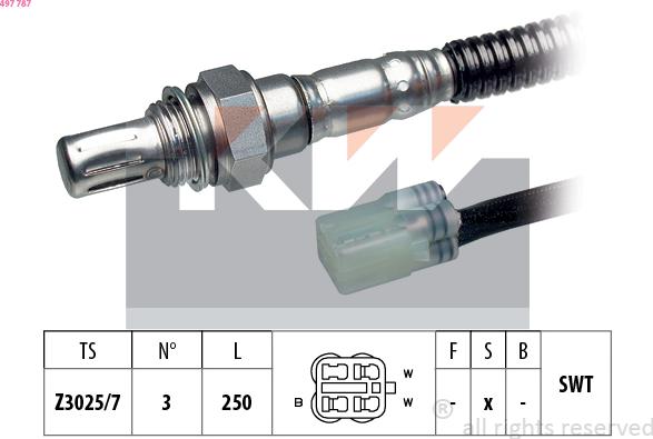 KW 497 787 - Lambda zonde www.autospares.lv