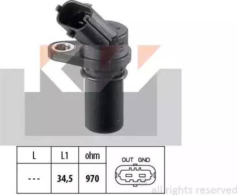 KW 453 439 - RPM Sensor, automatic transmission www.autospares.lv