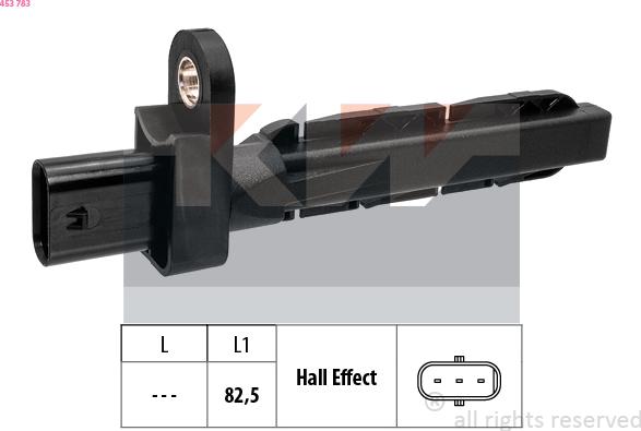 KW 453 783 - Impulsu devējs, Kloķvārpsta www.autospares.lv