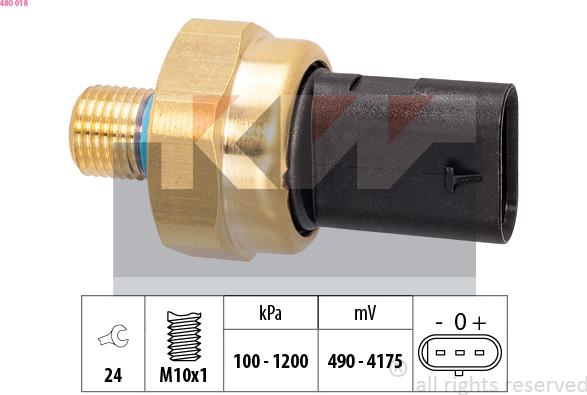 KW 480 018 - Sender Unit, oil pressure www.autospares.lv