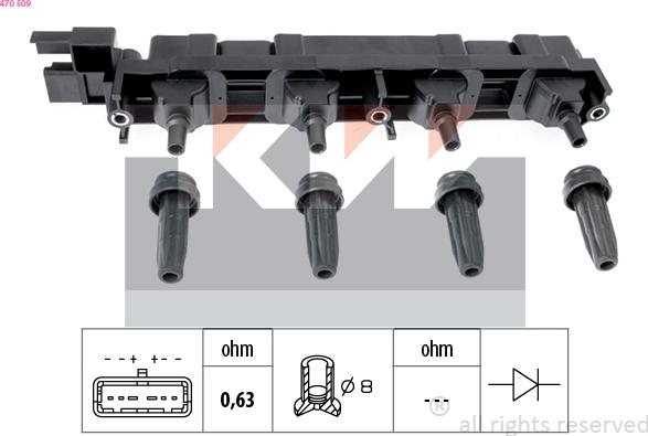 KW 470 509 - Aizdedzes spole www.autospares.lv