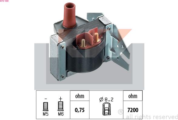 KW 470 169 - Aizdedzes spole autospares.lv