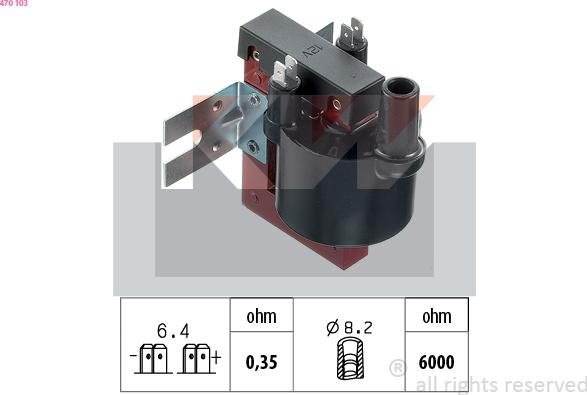 KW 470 103 - Aizdedzes spole autospares.lv