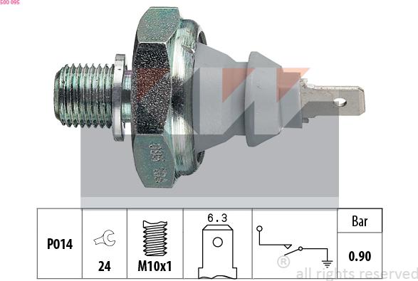 KW 500 095 - Devējs, Eļļas spiediens www.autospares.lv