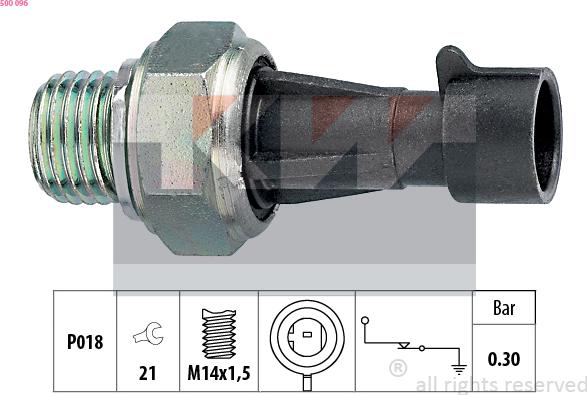 KW 500 096 - Devējs, Eļļas spiediens autospares.lv