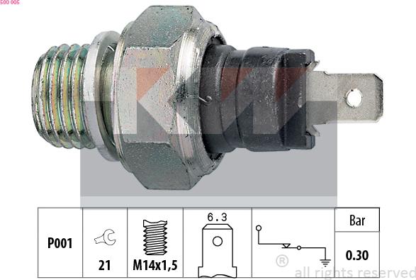 KW 500 005 - Devējs, Eļļas spiediens www.autospares.lv