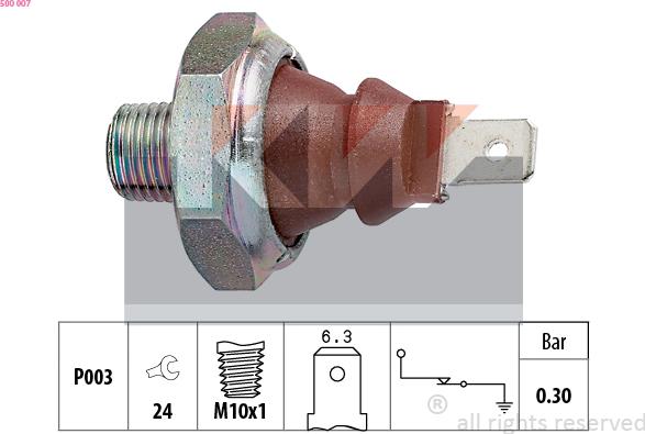 KW 500 007 - Devējs, Eļļas spiediens autospares.lv