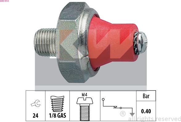 KW 500 014 - Devējs, Eļļas spiediens autospares.lv