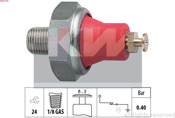 KW 500 016 - Devējs, Eļļas spiediens autospares.lv