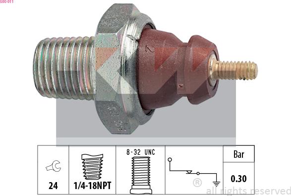 KW 500 011 - Devējs, Eļļas spiediens www.autospares.lv