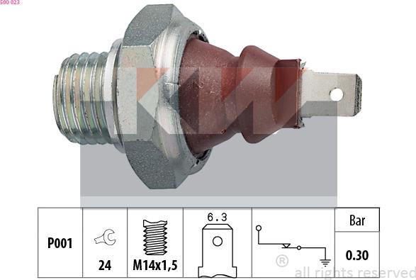 KW 500 023 - Devējs, Eļļas spiediens www.autospares.lv