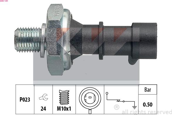 KW 500 141 - Devējs, Eļļas spiediens www.autospares.lv