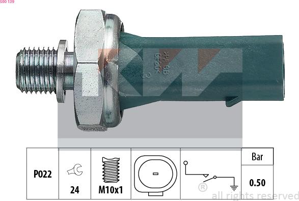 KW 500 139 - Devējs, Eļļas spiediens www.autospares.lv