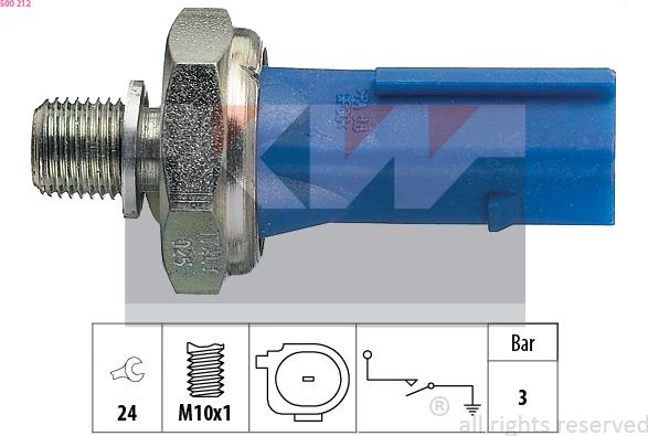 KW 500 212 - Devējs, Eļļas spiediens www.autospares.lv