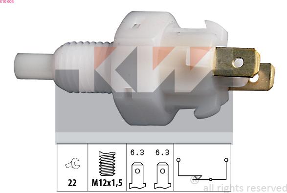 KW 510 004 - Bremžu signāla slēdzis autospares.lv