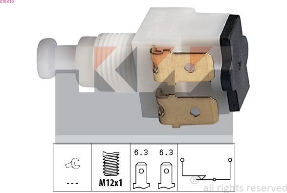 KW 510 010 - Bremžu signāla slēdzis www.autospares.lv