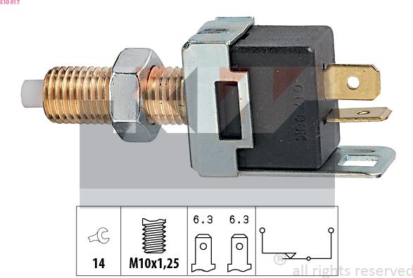 KW 510 017 - Bremžu signāla slēdzis autospares.lv