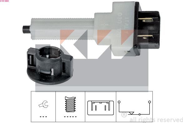 KW 510 080 - Bremžu signāla slēdzis www.autospares.lv