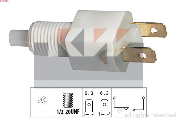 KW 510 034 - Bremžu signāla slēdzis www.autospares.lv