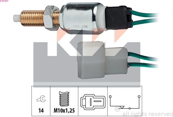 KW 510 027 - Bremžu signāla slēdzis autospares.lv