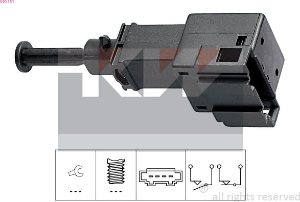 KW 510 151 - Bremžu signāla slēdzis autospares.lv