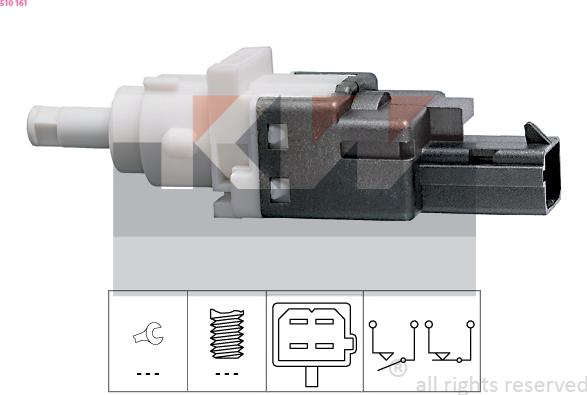 KW 510 161 - Bremžu signāla slēdzis www.autospares.lv