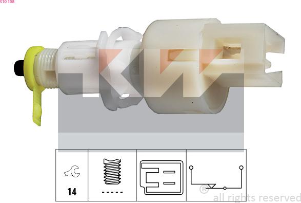 KW 510 108 - Bremžu signāla slēdzis www.autospares.lv