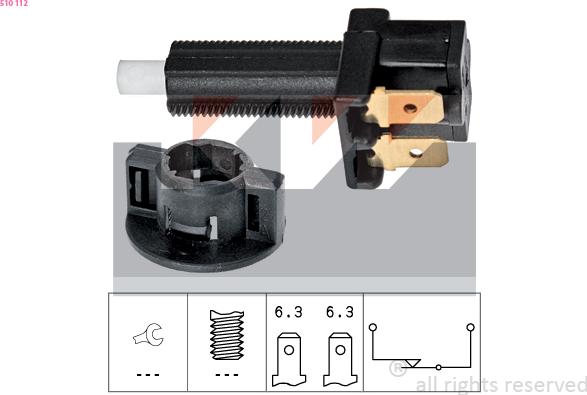 KW 510 112 - Bremžu signāla slēdzis autospares.lv