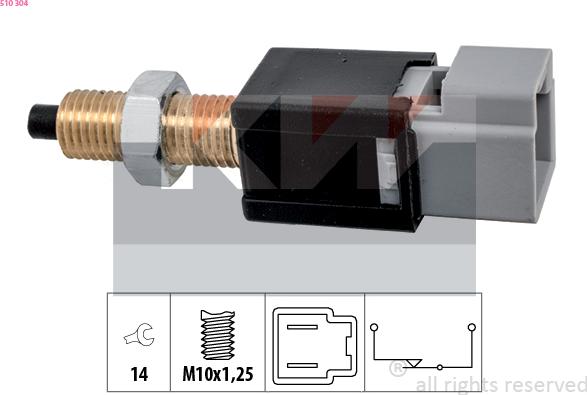 KW 510 304 - Bremžu signāla slēdzis www.autospares.lv