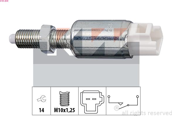 KW 510 259 - Slēdzis, Sajūga vadība (Tempomat) autospares.lv