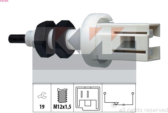 KW 510 250 - Bremžu signāla slēdzis www.autospares.lv