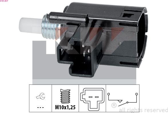 KW 510 257 - Slēdzis, Sajūga vadība (Tempomat) autospares.lv