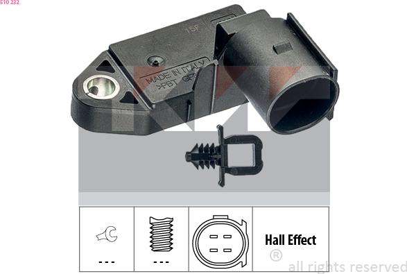 KW 510 232 - Brake Light Switch / Clutch www.autospares.lv