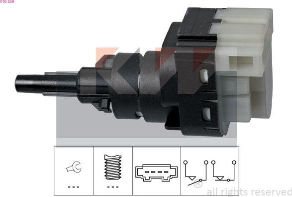 KW 510 229 - Brake Light Switch / Clutch www.autospares.lv