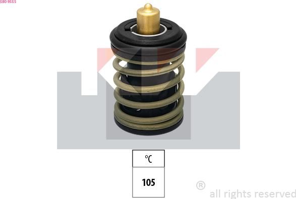 KW 580 955S - Термостат охлаждающей жидкости / корпус www.autospares.lv