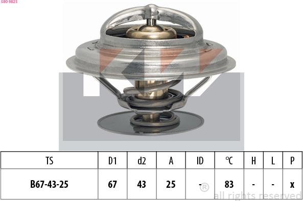 KW 580 982S - Coolant thermostat / housing www.autospares.lv