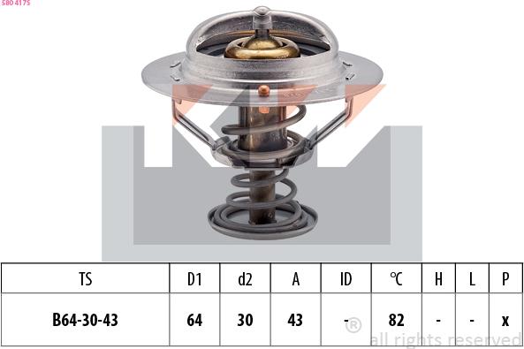 KW 580 417S - Coolant thermostat / housing www.autospares.lv