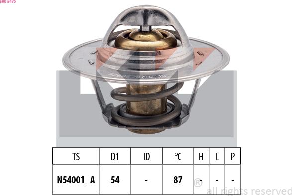 KW 580 547S - Termostats, Dzesēšanas šķidrums autospares.lv