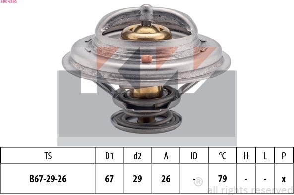 KW 580 638S - Termostats, Dzesēšanas šķidrums autospares.lv