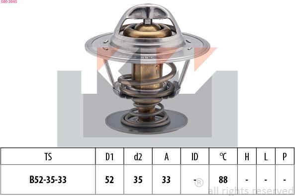 KW 580 394S - Termostats, Dzesēšanas šķidrums autospares.lv