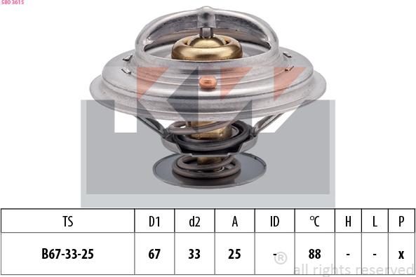 KW 580 361S - Termostats, Dzesēšanas šķidrums www.autospares.lv