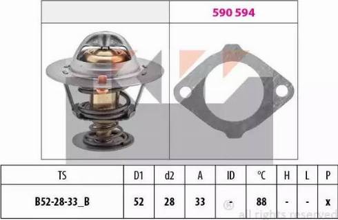 KW 580 387 - Termostats, Dzesēšanas šķidrums www.autospares.lv